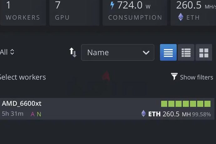 Mining rig | 260 Mh/s ETH | 7x gpu