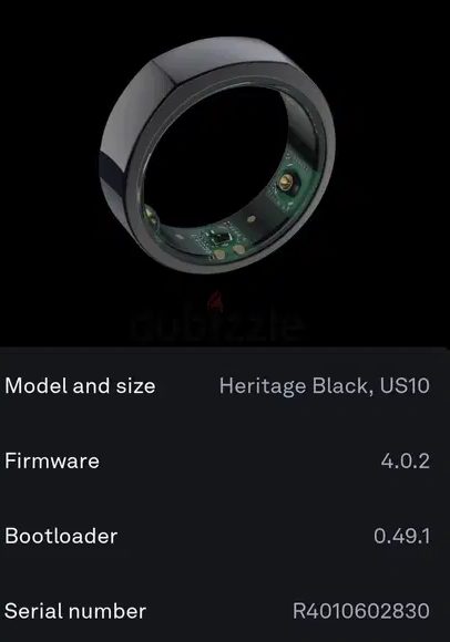 OURA ring Heritage Black size 10