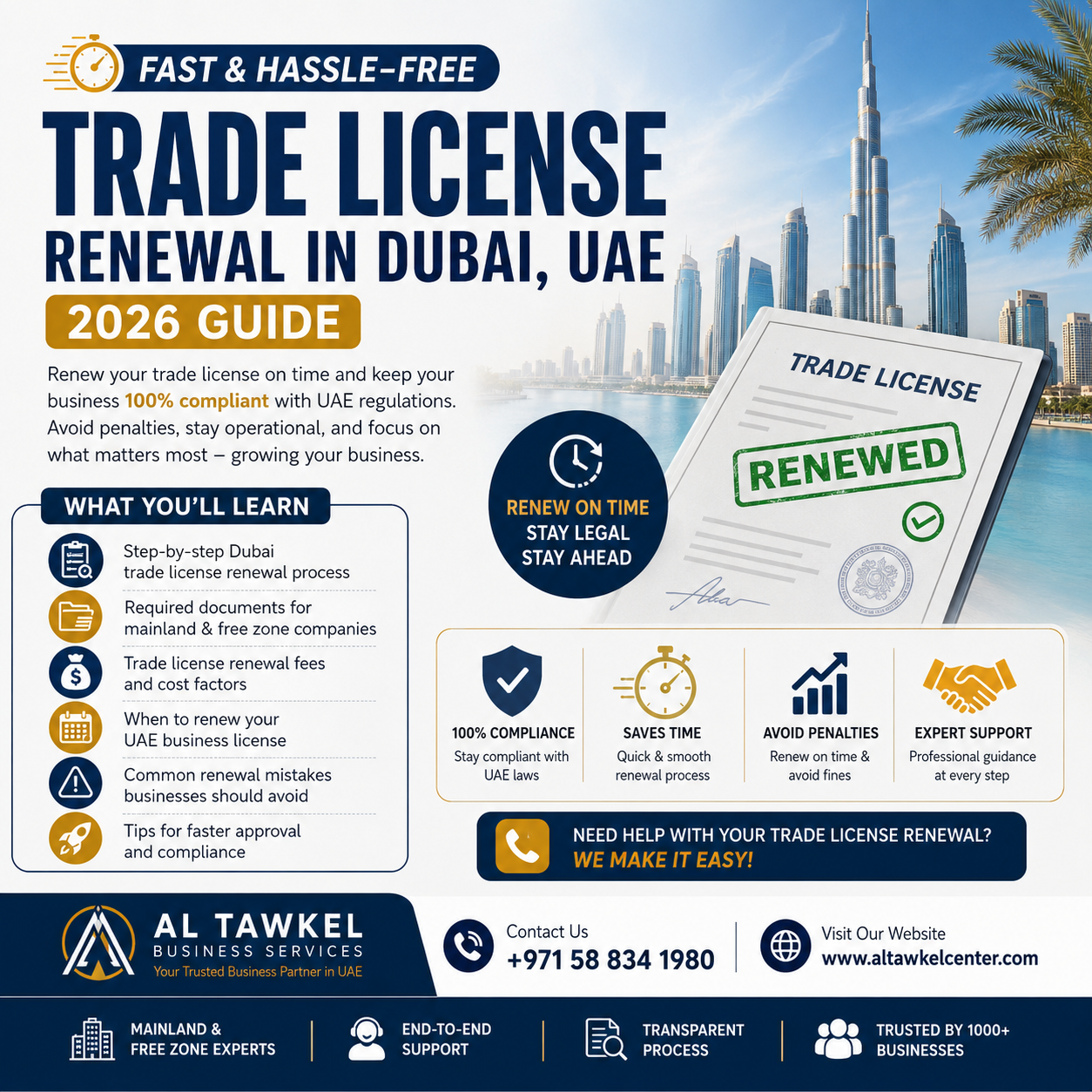 Fast & Hassle-Free Trade License Renewal in Dubai, UAE 2026 Guide
