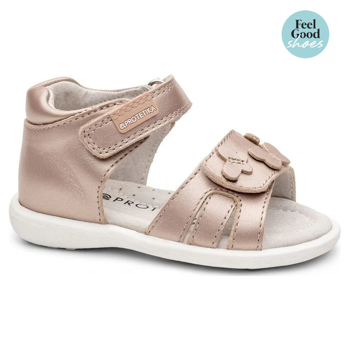 LAILA Silver Toddler Girl Arch Support Sandals for Stylish Comfort | Feelgoodshoes