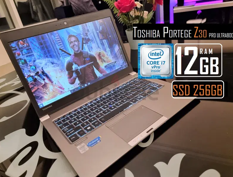 Toshiba Z Portege Pro Core i7-12GB-+SSD-Stylish Pro Ultrabook.