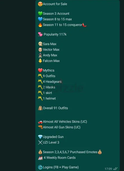PUBG Account For Sale