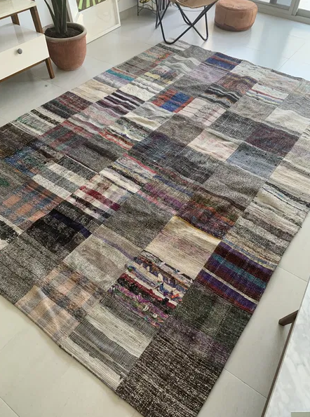 NEW LOWER PRICE – Extra large vintage overdyed Turkish rug