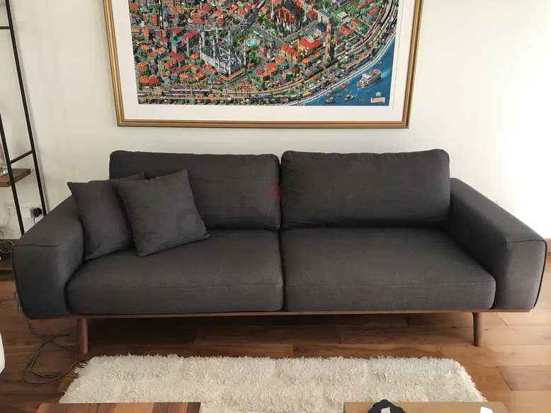 Three seater sofa – dark grey