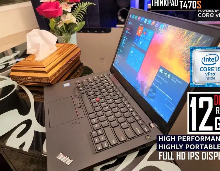 Thinkpad T470s-Full HD-Core i5-12GB(NVME FASTESTSSD)-Robust Pro Ultrabook(Premium Business Thinbook)