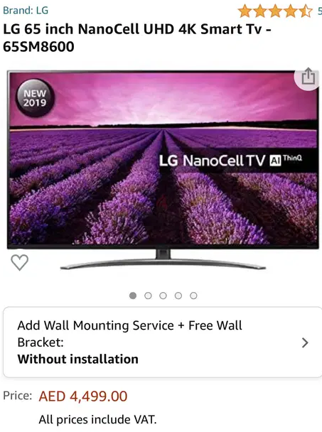 Tv LG 65 with tv table with sound system