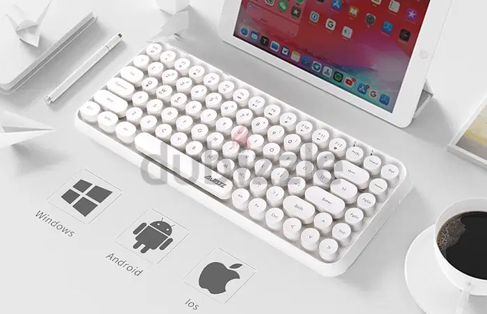 Ajazz 308i wireless keyboard with Bluetooth for IOS, Android and Windows